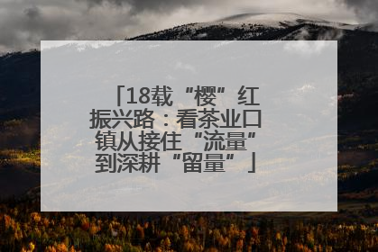18载“樱”红振兴路：看茶业口镇从接住“流量”到深耕“留量”