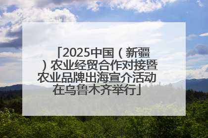 2025中国（新疆）农业经贸合作对接暨农业品牌出海宣介活动在乌鲁木齐举行