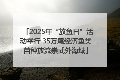 2025年“放鱼日”活动举行 35万尾经济鱼类苗种放流崇武外海域