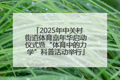 2025年中关村街道体育嘉年华启动仪式暨“体育中的力学”科普活动举行