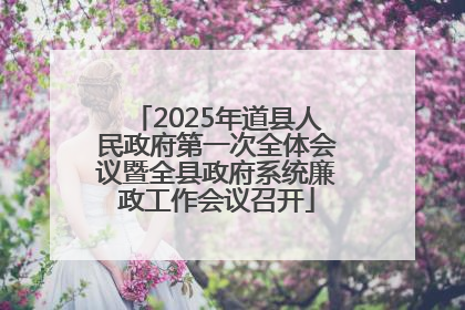 2025年道县人民政府第一次全体会议暨全县政府系统廉政工作会议召开
