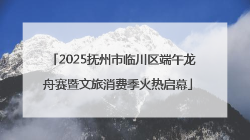 2025抚州市临川区端午龙舟赛暨文旅消费季火热启幕