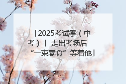 2025考试季（中考）丨 走出考场后 “一束零食”等着他