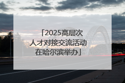 2025高层次人才对接交流活动在哈尔滨举办