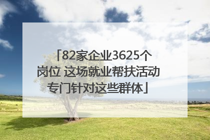 82家企业3625个岗位 这场就业帮扶活动专门针对这些群体