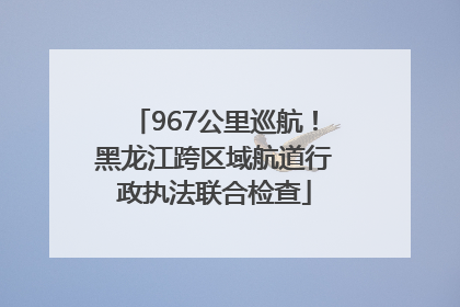 967公里巡航！黑龙江跨区域航道行政执法联合检查